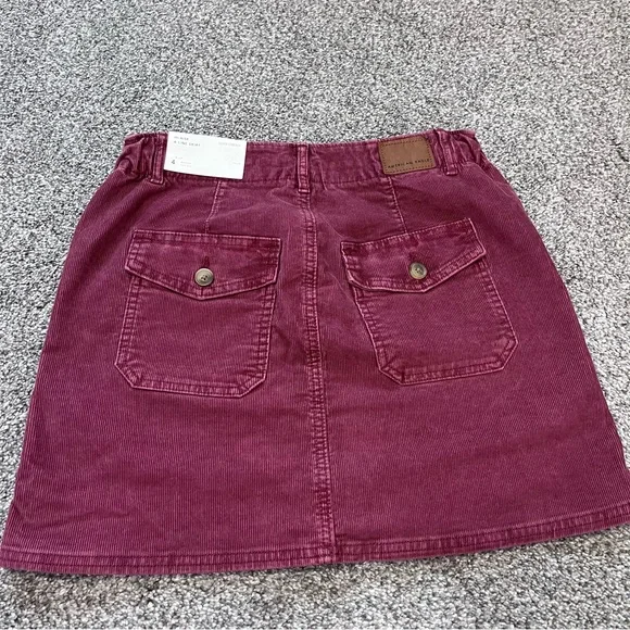 American Eagle Hi Rise A Line Corduroy Mini Skirt NWT - Picture 3 of 10